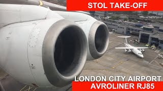 STOL TAKEOFF AVROLINER RJ85 LONDON CITY  DUBLIN BY HENRY TENBY [upl. by Jaylene]