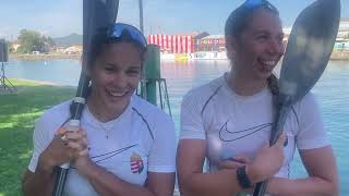 Hungary’s Zsoka Csikos and Emese Kohalmi seal women’s K2 gold in Metkovic [upl. by Nahtan]