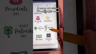 GoodNotes tip ✍️ 5 ways to add stickers  iPad apps  digital planner [upl. by Eseerehs]