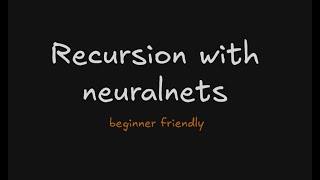 recursion  a novice approach [upl. by Enelehs]