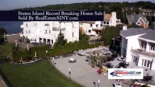 From Above Nicolosi Dr  Staten Islands Highest Priced Home Sale in History  RealEstateSINYcom [upl. by Nnylirehs]