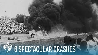 6 Spectacular Car Crashes Grand Prix Drivers  British Pathé [upl. by Kier339]