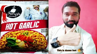 Chings Hot Garlic Instant Noodles  Honest Review [upl. by Nwahsek]