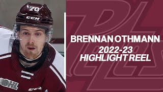 Brennan Othmann Peterborough Petes 202223 OHL Highlights [upl. by Eiramllij]