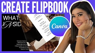 How to make flipbook using canva Stepbystep for beginners [upl. by Komarek]