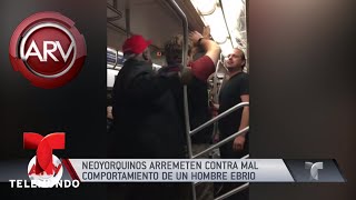 Borracho racista recibe su merecido  Al Rojo Vivo  Telemundo [upl. by Aicilihp]