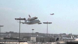 Space Shuttle Endeavour Low Pass Over LAX [upl. by Sandi]