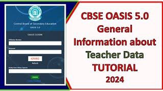 OASIS 50 CBSE how to add new teacher 2024 [upl. by Ennaimaj552]