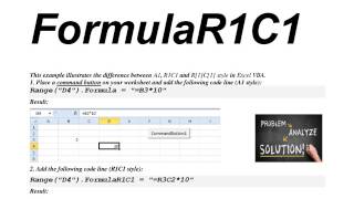 This Excel tutorial showcases how to FormulaR1C1 [upl. by Tatiana]