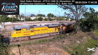 Wash Station Railcam REPLAY  Wauwatosa Butler WI [upl. by Thielen]