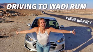 Road trip to Wadi Rum on KINGS HIGHWAY Jordan travel [upl. by Sisile]