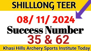 Shillong Teer Shillong Teer Target 8112024 Success Number 35 amp 62 Shillong Teer Common Number [upl. by Lemhar301]