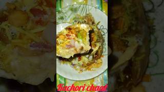 homemade kachori chaat recipe chatpati streetstyle foodie viralvideo ytshorts subscribe like [upl. by Gerdeen]