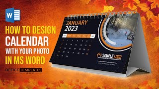 How to Design Calendar in MS Word  Personalized Month Calendar  DIY Tutorial [upl. by Lombardy301]