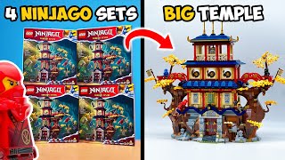 I Built a BIG Ninjago Temple of the Dragon Energy Cores by COMBINING 4 Sets [upl. by Dekow]