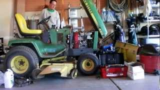 John Deere 420 with a Honda GX670 Repower [upl. by Sadoff]