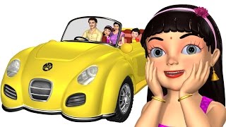 Wheels on the Car  Driving in My Car  3D Baby Songs amp Nursery Rhymes for Children [upl. by Balbur486]