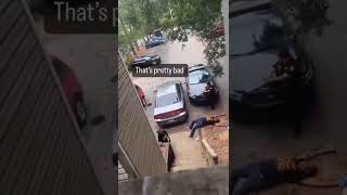 Cop forgets to put car in park during arrest [upl. by Llimaj]