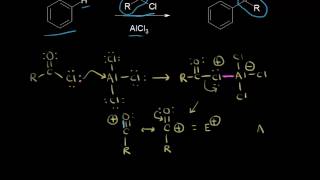 FriedelCrafts acylation  Aromatic Compounds  Organic chemistry  Khan Academy [upl. by Lekram240]