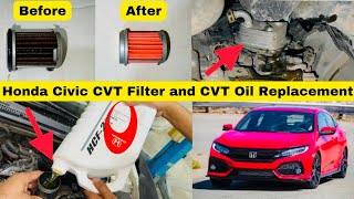 Honda Civic 2017 CVT Filter Replacement amp CVT Fluid Change DIY Transmission Maintenance [upl. by Gaye53]