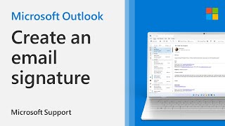 How to add a signature in Outlook  Microsoft [upl. by Silbahc]