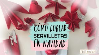 Cómo doblar servilletas en Navidad  Ideas DIY para decorar tu mesa [upl. by Nyleaj837]