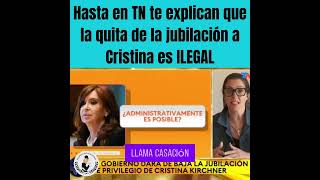 La quita arbitraria y revanchista de la jubilación de CFK es ILEGAL [upl. by Akemihs]