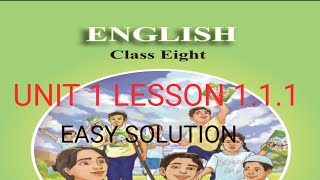 english class 8 111  english class eight unit 1solution  ইংলিশ ক্লাস ৮ এর ১১১ উত্তর। class8 [upl. by Nonnel566]