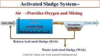 Activated sludge MLSS FM Ratio Returned activated sludge  sewage treatment terminology [upl. by Euqram]