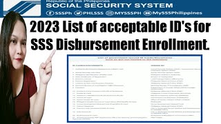 2023 List of Acceptable IDs for SSS Disbursement Account Enrollment [upl. by Aleta633]