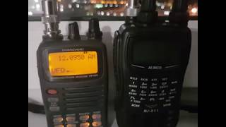 Alinco DJX11 amp Yaesu VR500 AM 612 MHz [upl. by Burra377]