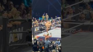 Bryan Danielson vs Okada senton to the outside during 5 year anniversary aewdynamite Pittsburgh PA [upl. by Ahsemik]