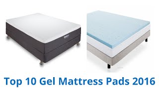 10 Best Gel Mattress Pads 2016 [upl. by Harifaz159]