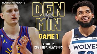 Denver Nuggets vs Minnesota Timberwolves Full Game 1 Highlights  Apr 16  2023 NBA Playoffs [upl. by Proulx914]