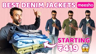 BEST DENIM JACKETS FOR MEN  Denim Jackets under ₹599  How to Style Denim Jackets [upl. by Lussier]