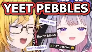 Kaela And Biboo YEET Pebbles In Raft [upl. by Rena]