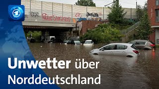 Unwetter über Norddeutschland [upl. by Ahsiel]