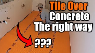 How To Install Tile Over Concrete The Right Way  Part 1  THE HANDYMAN [upl. by Gayel890]