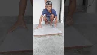 Paano mag tiles sa makinis na Flooring hindi na kylangan mag chipping D I Y mga bro [upl. by Tigdirb]