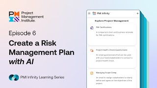 Create a Risk Management Plan with AI  PMI Infinity Learning Series [upl. by Dahc]