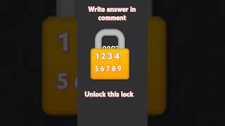 Unlock this lock and write answers in cmt short feed trend [upl. by Season150]