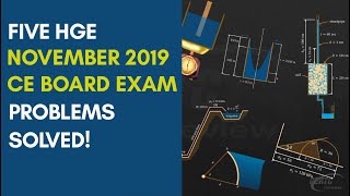 FIVE HGE PROBLEMS FROM THE NOVEMBER 2019 CE BOARD EXAM SOLVED [upl. by Yerffe]