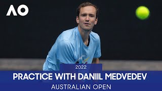 Daniil Medvedev Practice Session  Australian Open 2022 [upl. by Yhtir]