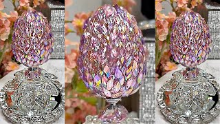 HOW I MADE FABERGE EGGS DIY ROOM DECOR HOME DECORATING IDEAS DIY [upl. by Ecnirp]