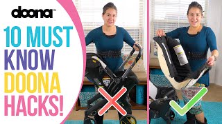 Doona Car Seat  Stroller  10 Must Know Hacks [upl. by Adnilemre991]