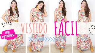 Tutorial VESTIDO SÚPER FÁCIL Y SIN PATRONES  Maxivestido vestido corto o blusa tú eliges 💙 [upl. by Nesaj]