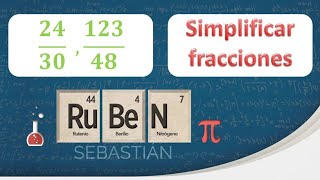 Simplificar fracciones y fracción irreducible [upl. by Ylac]