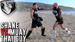 Shane Fazen vs The Muay Thai Guy Beach Sparring [upl. by Lamson]