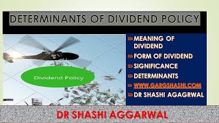 DETERMINANTS OF DIVIDEND IN ENGLISHFINANCIAL MANAGEMENT1 [upl. by Ettenan260]