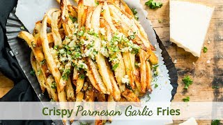 OvenBaked Parmesan Garlic Fries Recipe [upl. by Dara]